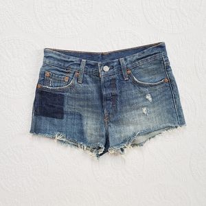 Levi's Premium Patchwork 501 Cutoff Shorts